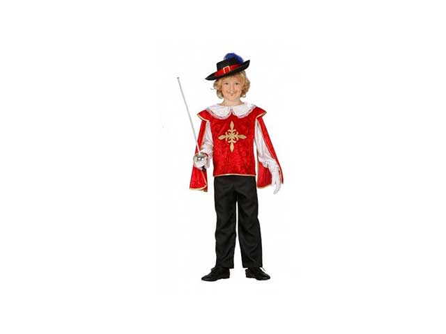 Costume da moschettiere da bambino taglia 3-4 anni