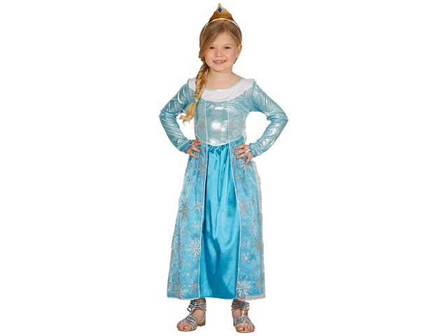 Costume da principessa del ghiaccio da bambina taglia 3-4 anni