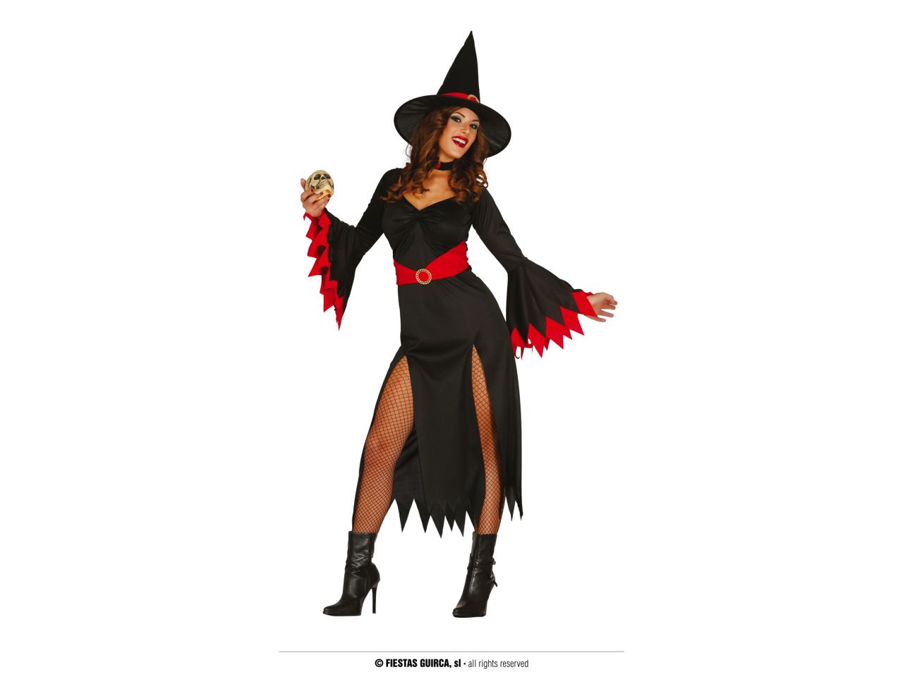 Costume donna strega rossa taglia 38-40