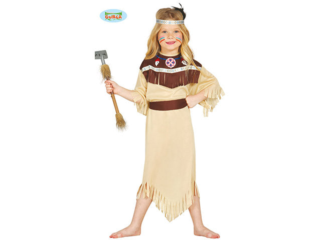 Costume da indiana cherokee da bambina taglia 7-9 anni