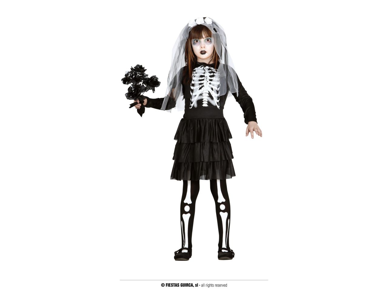 Costume bambina scheletro taglia 10-12 anni