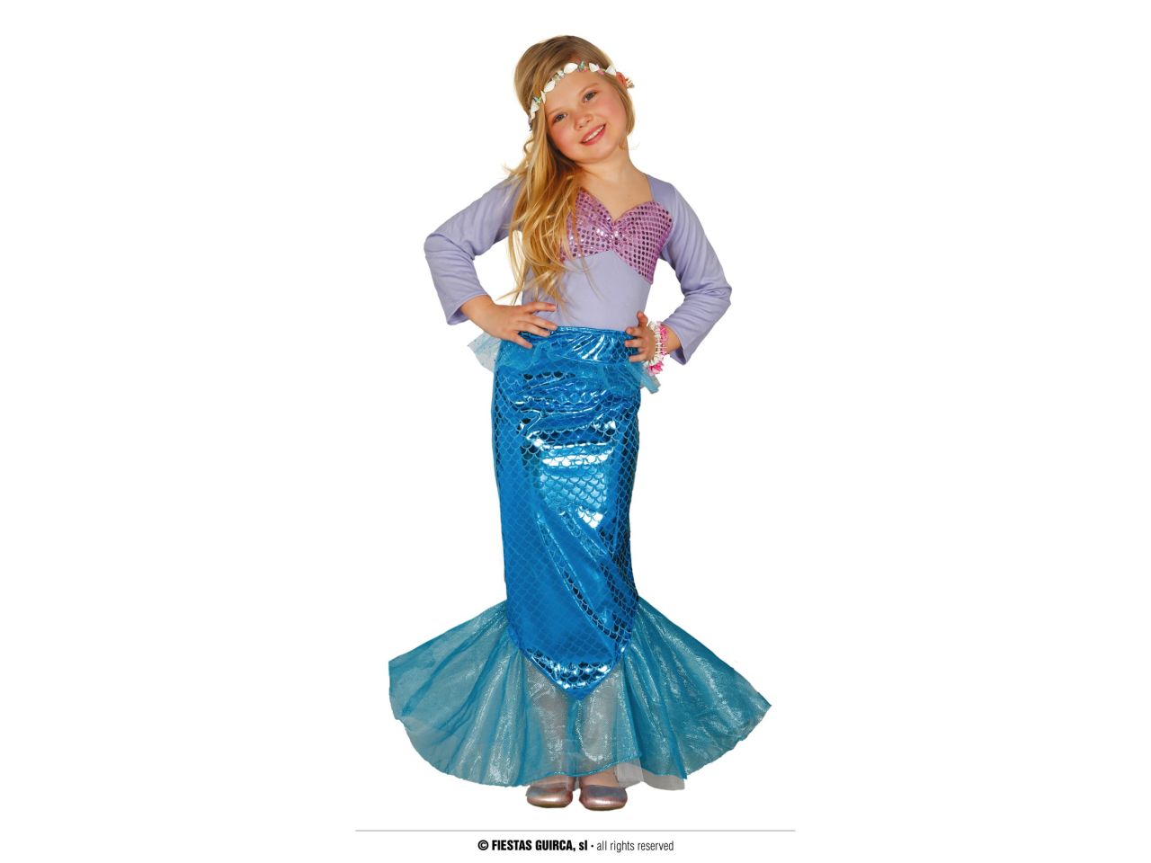 Costume da sirena da bambina taglia 7-9 anni