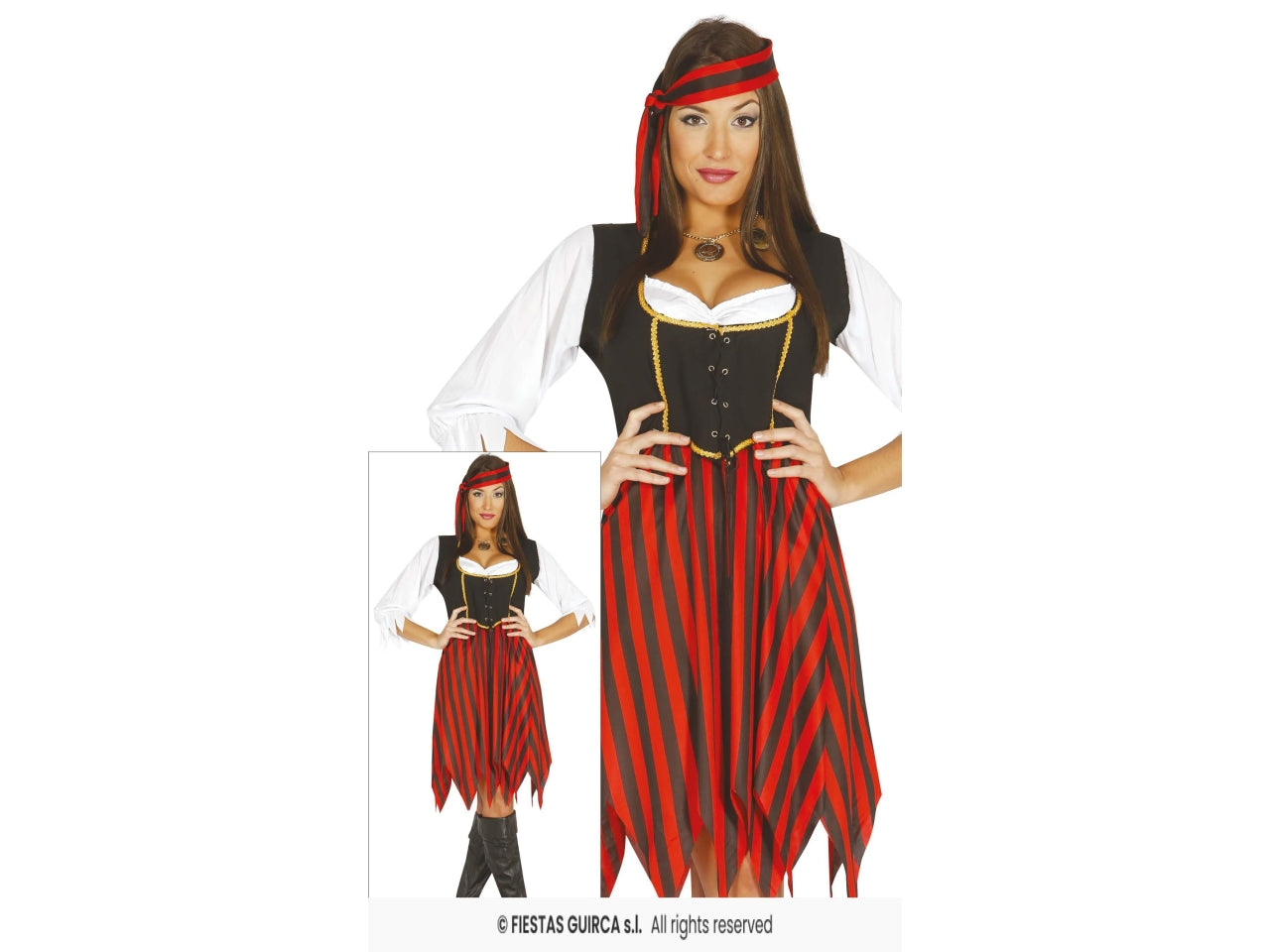 Costume pirata d'oltremare adulto s 36-38