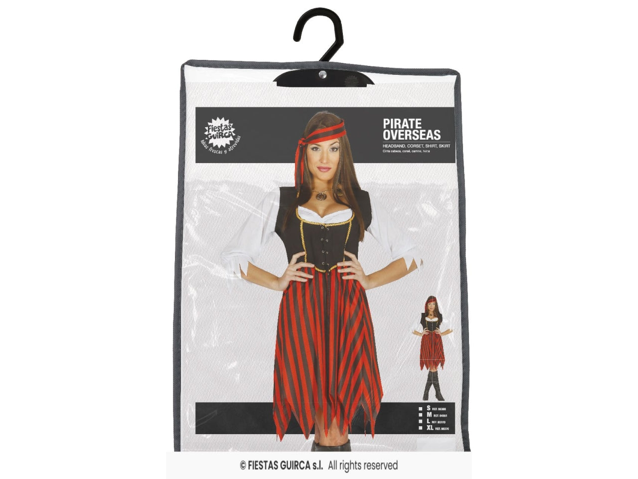 Costume pirata d'oltremare adulto s 36-38