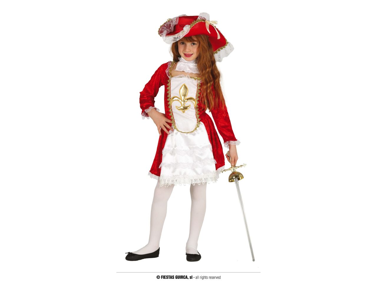 Costume da moschettiere da bambina taglia 10-12 anni