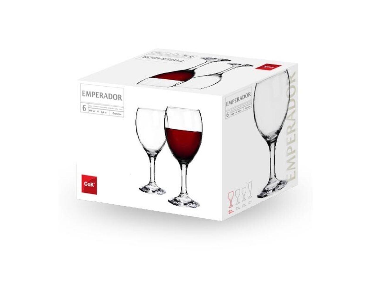 Calici emperador da vino 47cl set da 6