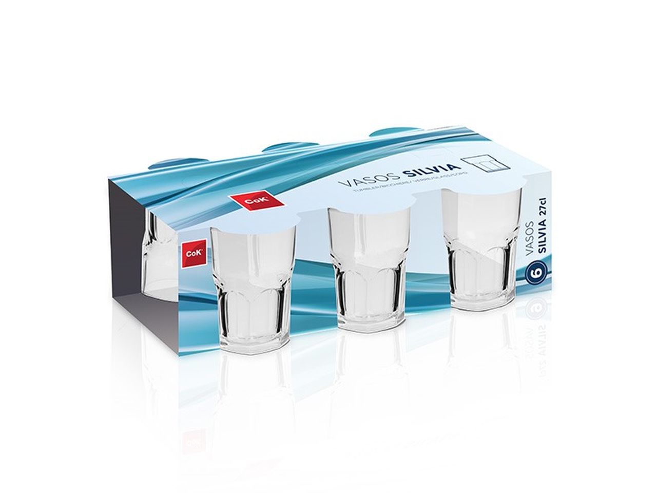 Bicchiere da acqua silvia 27cl set da 6
