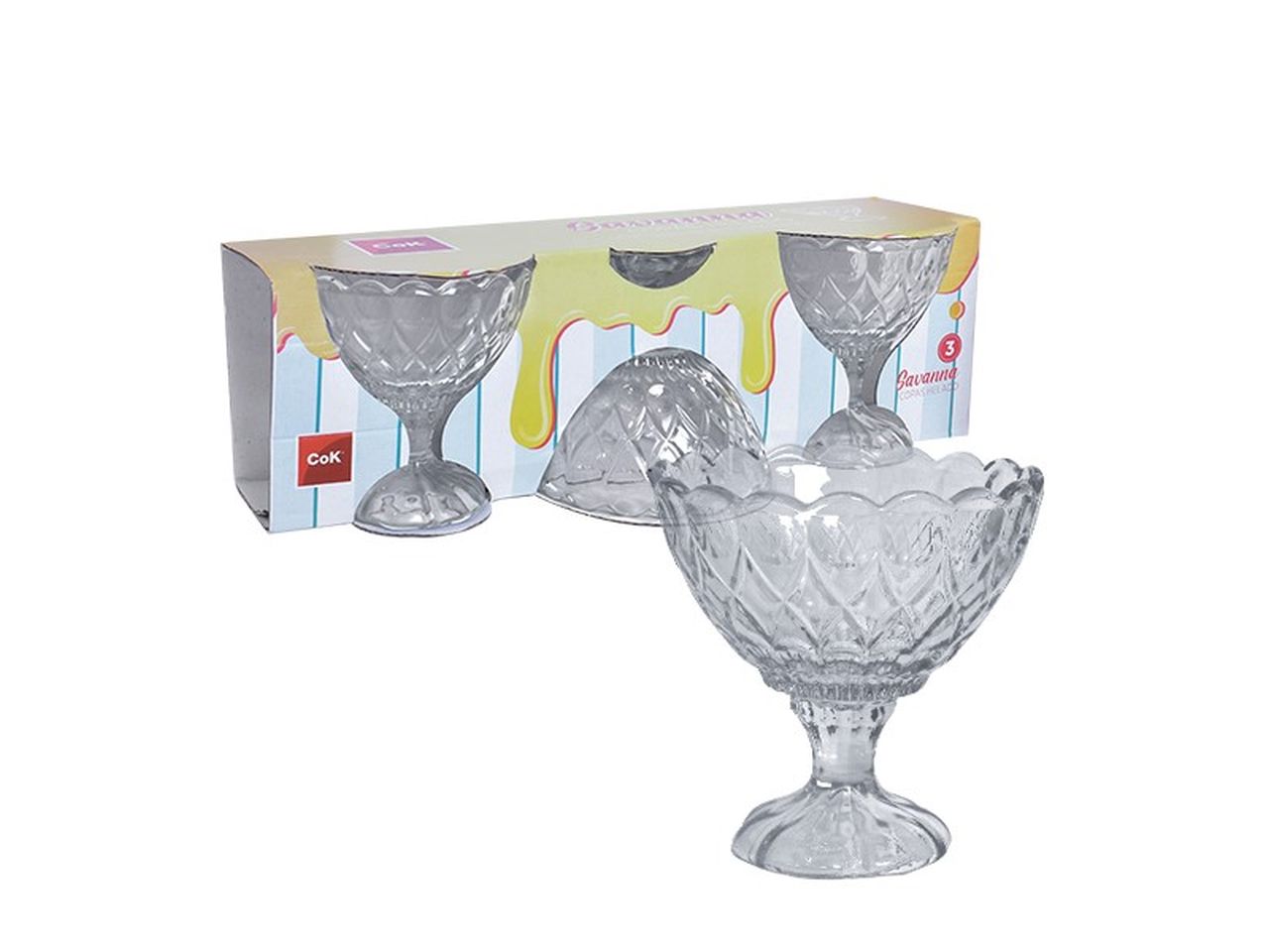 Coppa gelato savanna 20cl in set da 3