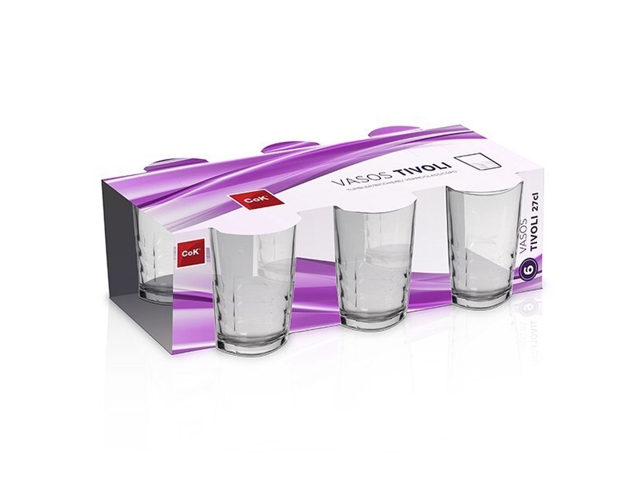 Bicchiere da acqua tivoli 27cl set da 6