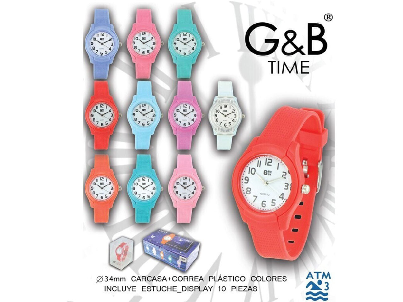 Orologio gbody unisex misura d.34mm 3 atm disponibile in vari colori