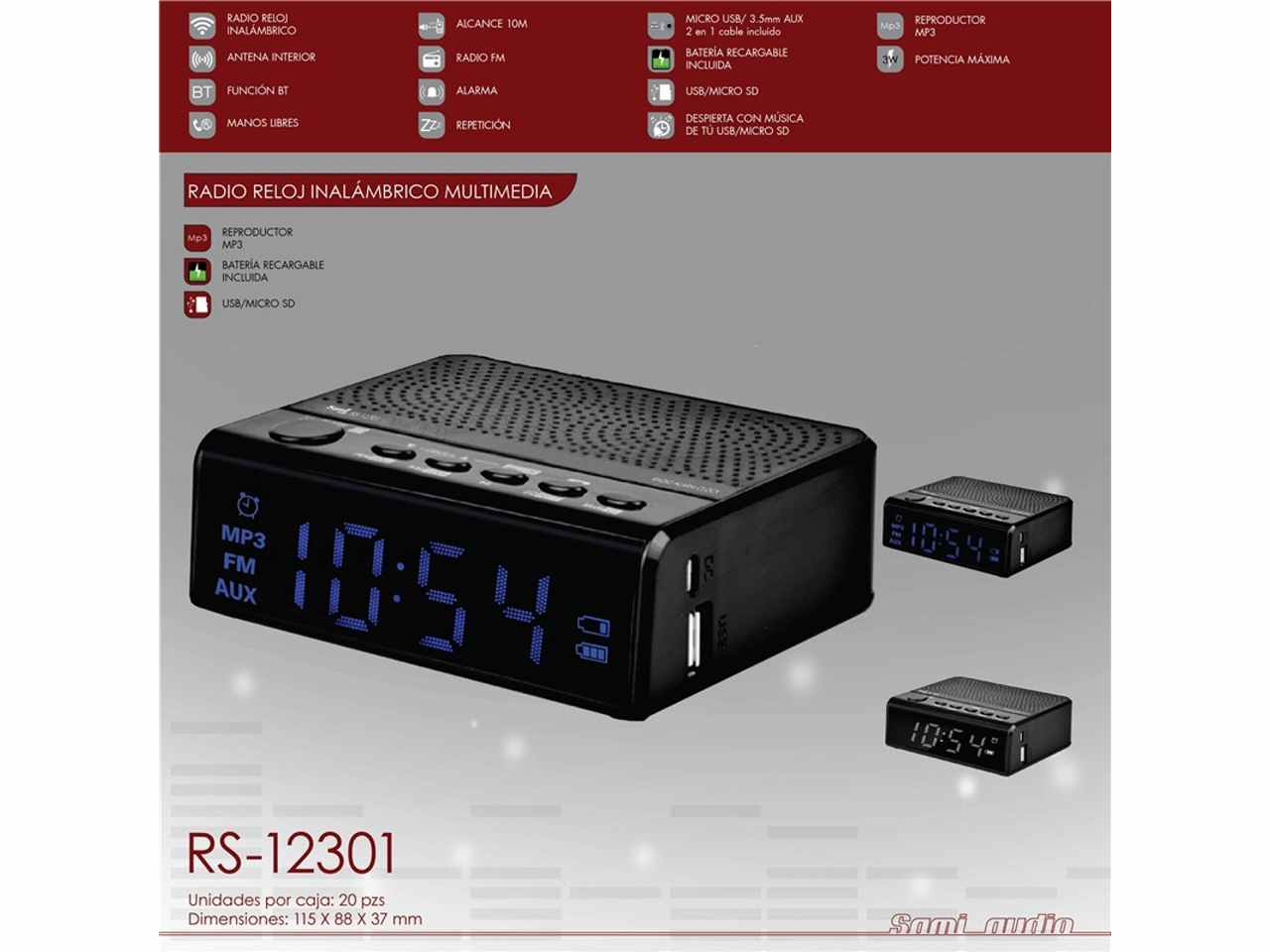 Radio orologio sami rs-12301