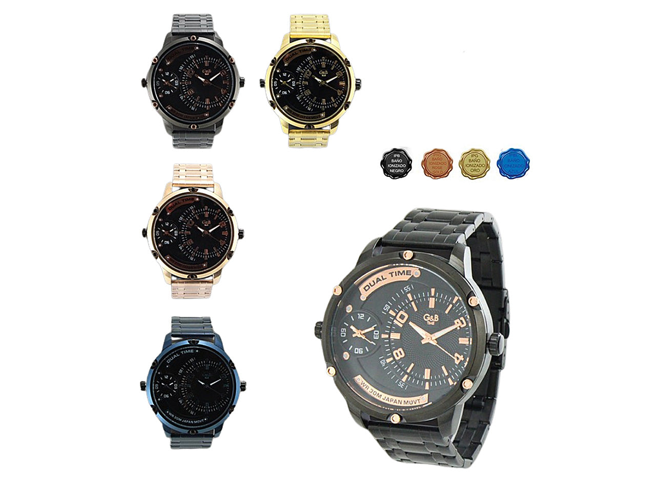 Orologio gb uomo xxl metal rgb-78901