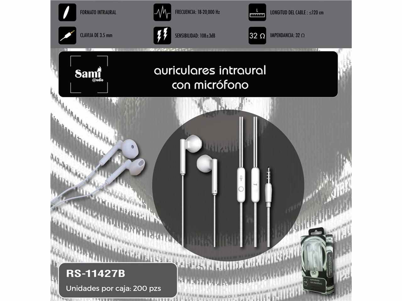 Auriculares sami bianco rs-11427b