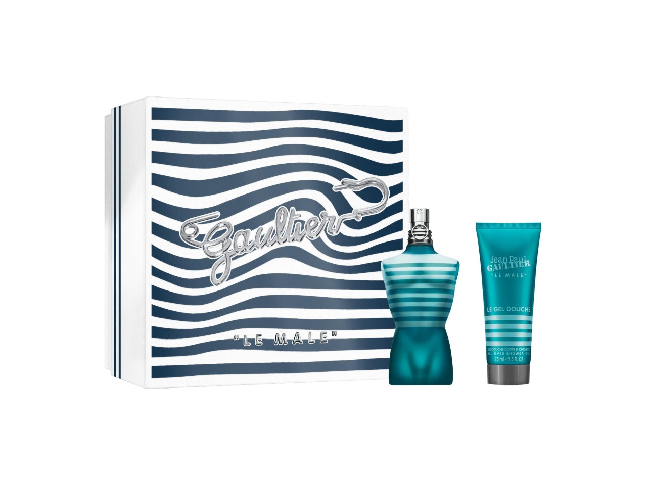 Cofanetto uomo Jean Paul Gaultier Le Male con profumo Eau De Toilette 75ml e Shower Gel 75ml $