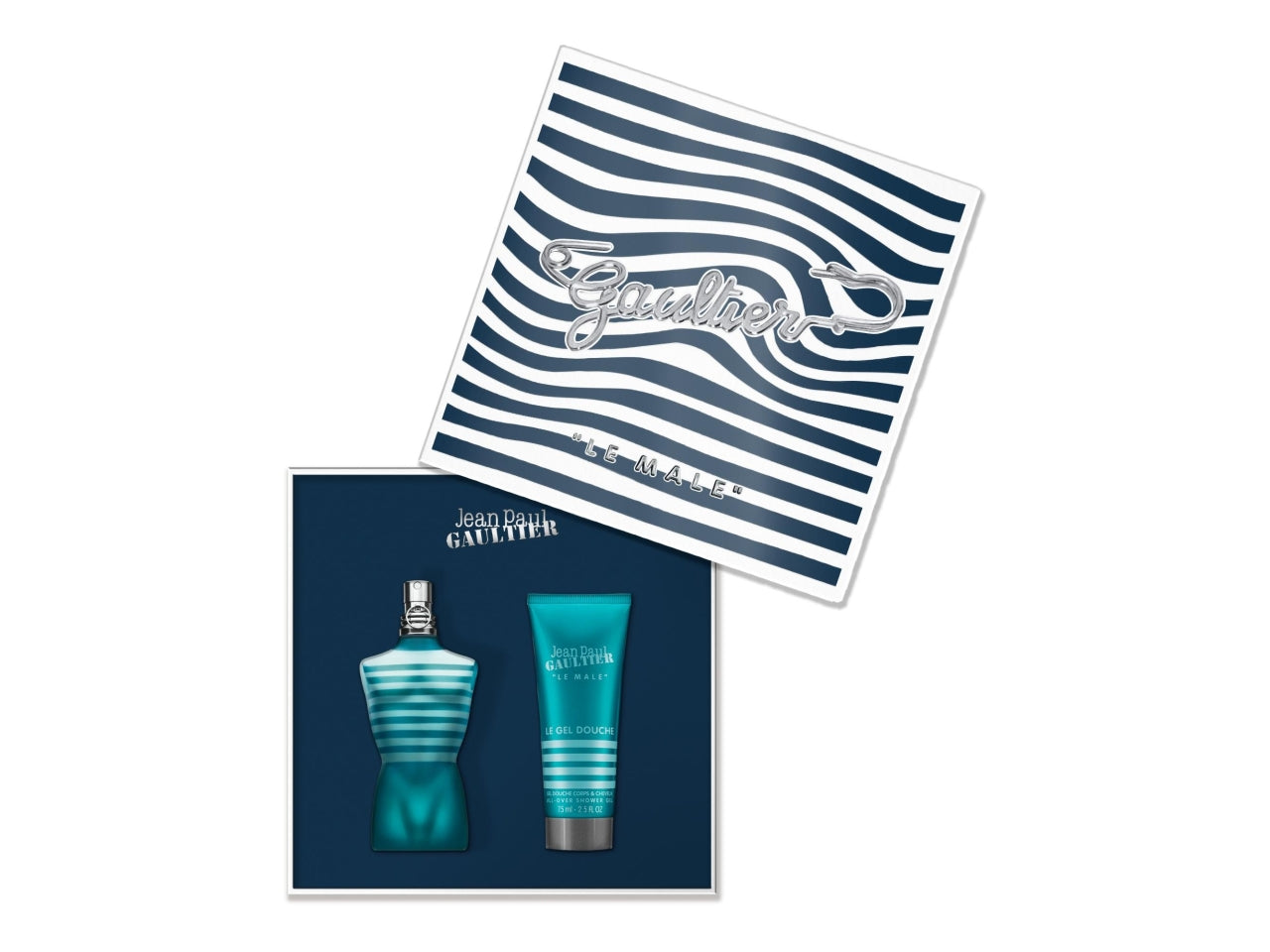 Cofanetto uomo Jean Paul Gaultier Le Male con profumo Eau De Toilette 75ml e Shower Gel 75ml $