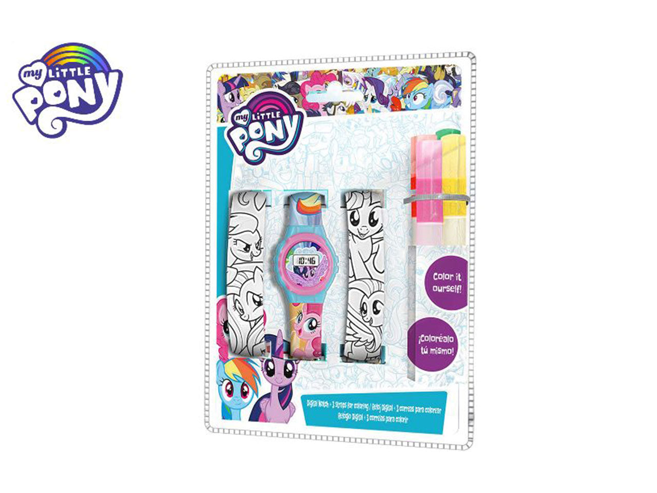 Orologio digitale con cinturino colorato 13cm little pony