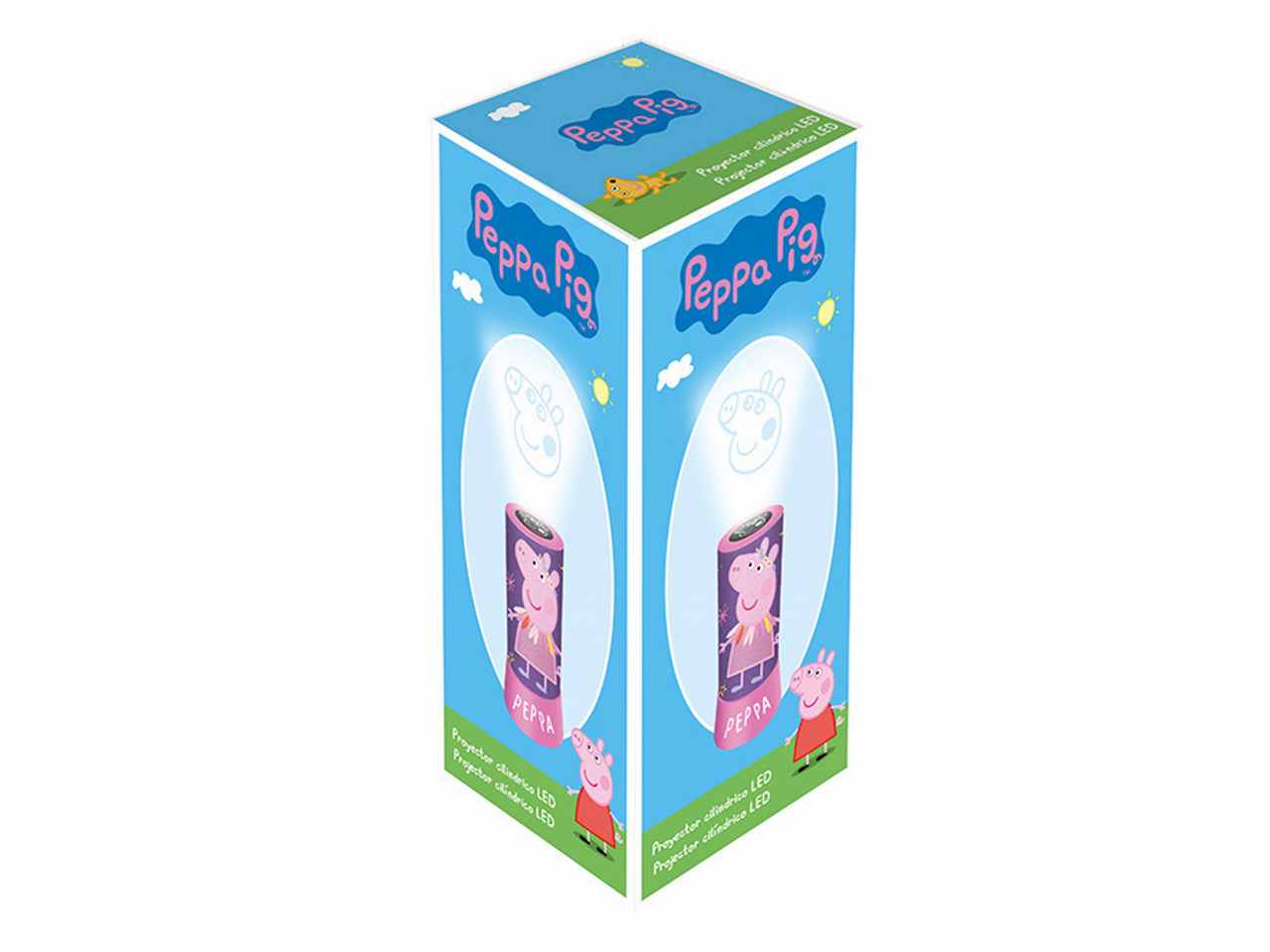 Peppa pig lampada cilindrica con proiettore led 20cm