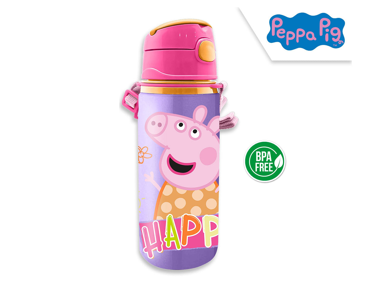 Peppa pig borraccia in alluminio da 600ml