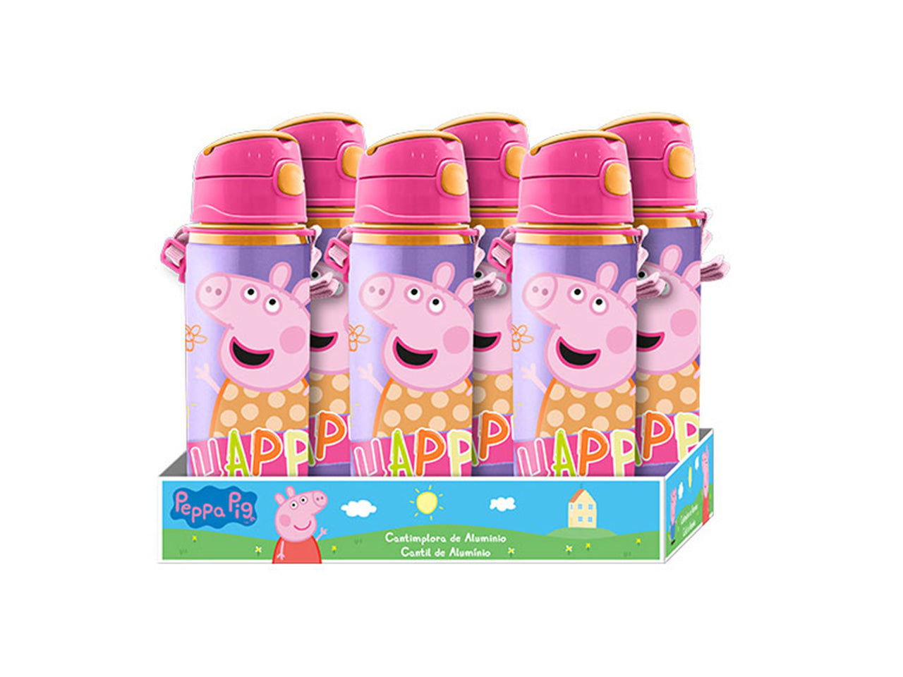 Peppa pig borraccia in alluminio da 600ml