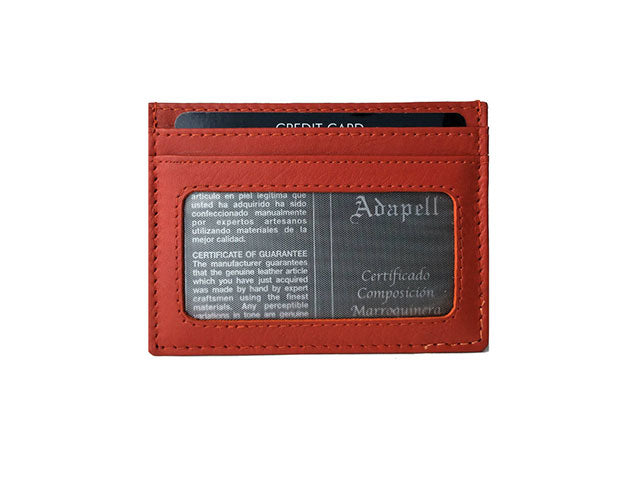 Portacarte adapell con tasche assortite arancione