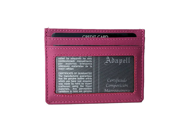 Portacarte adapell con tasche assortite fucsia