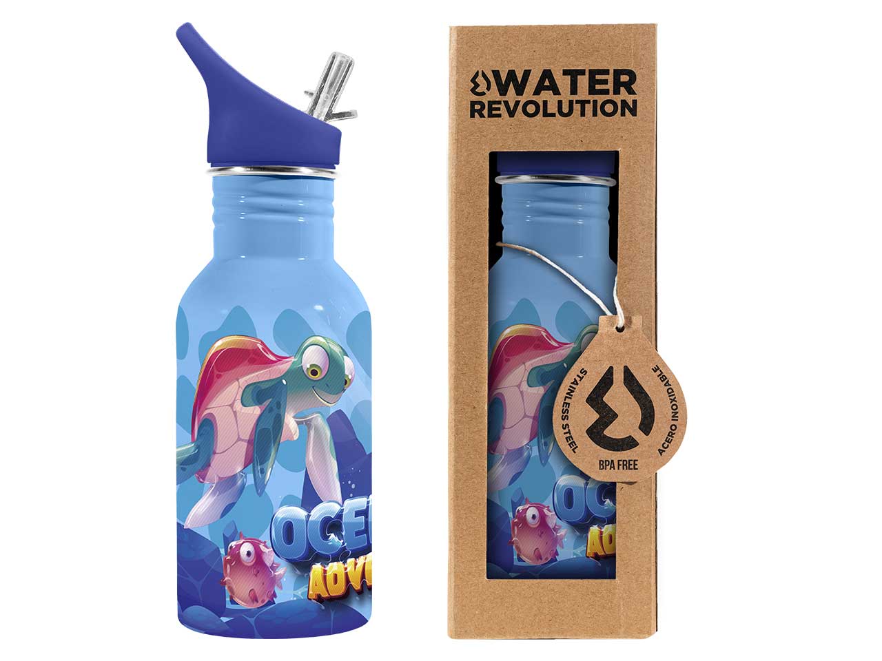 borraccia acero in acciaio inossidabile 500ml oceland