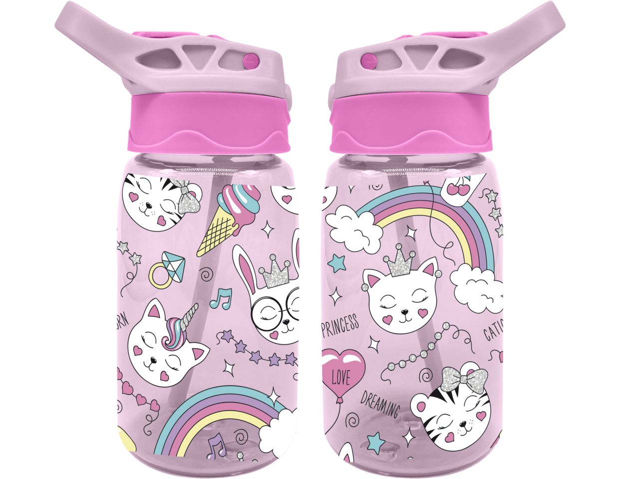 Borraccia new tritan 500 ml cats