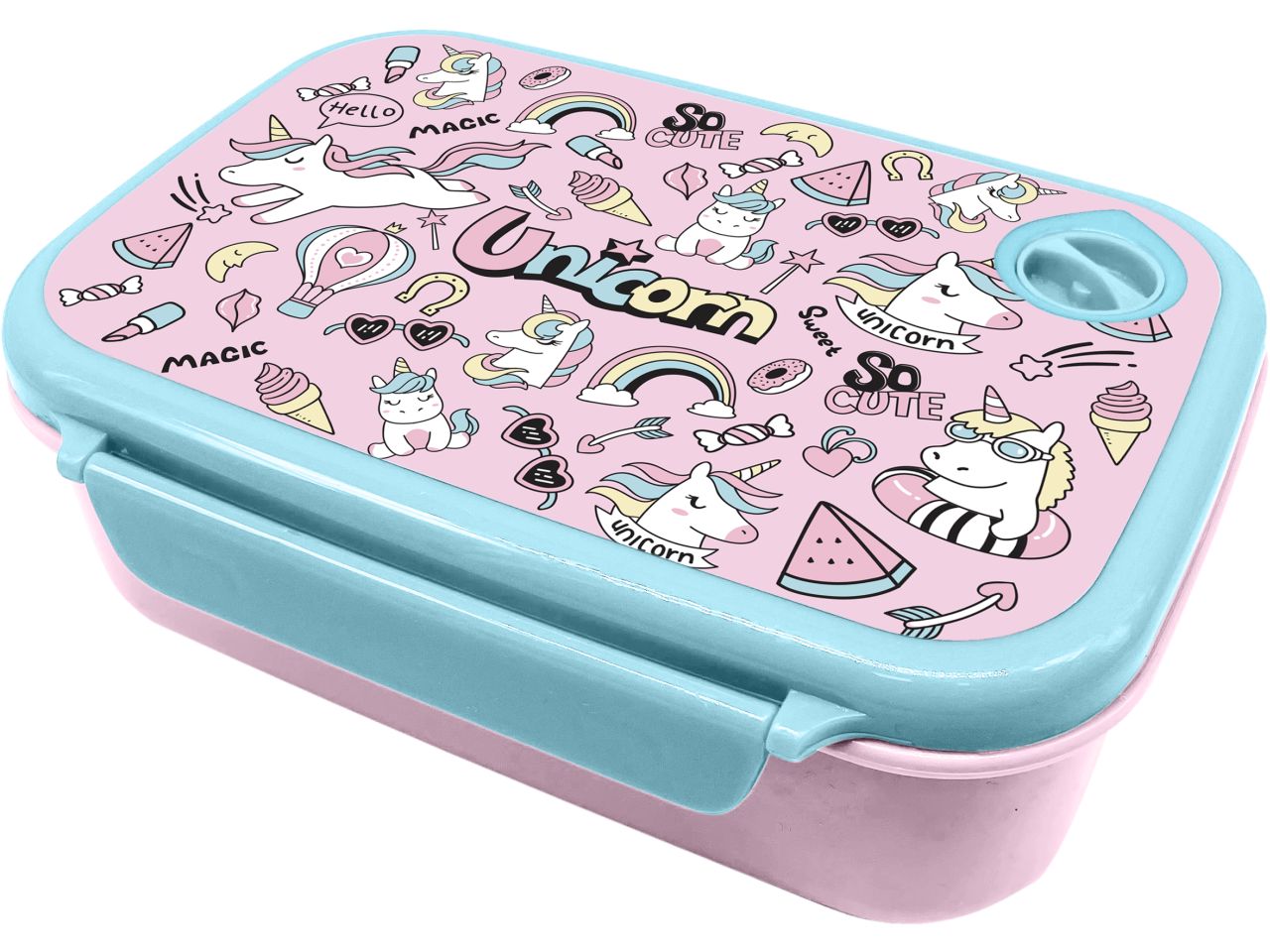 Lunch box in plastica 800ml unicorn