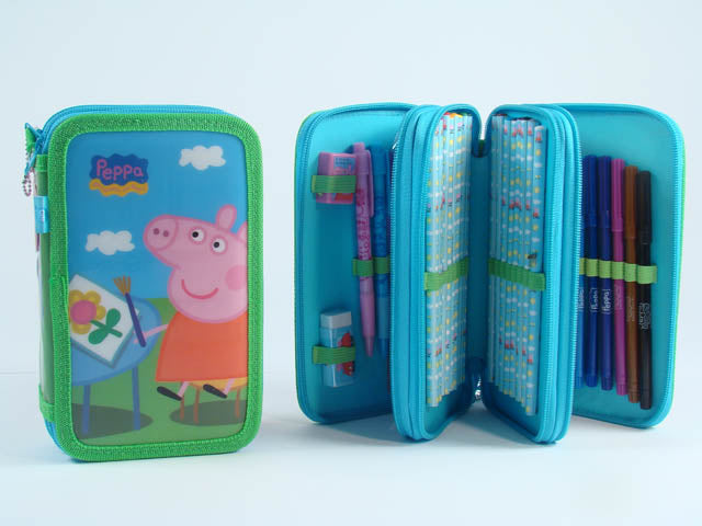 Astuccio 3 cerniere peppa pig $