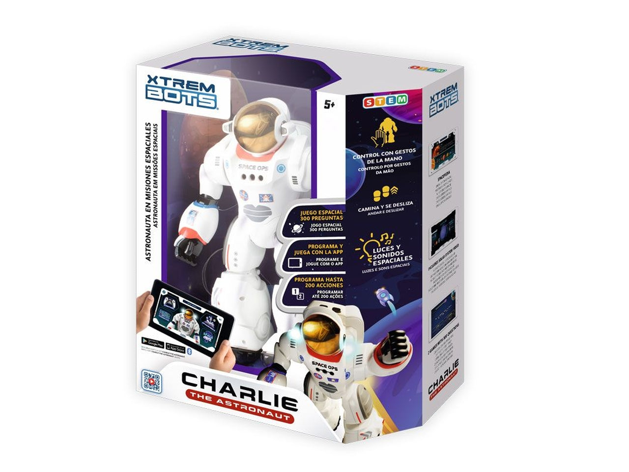 Robot blue rocket - charlie the astronaut