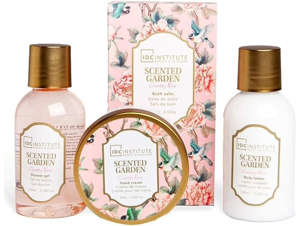 Idc scented set gold shower gel + body lotion + sali + crema mani