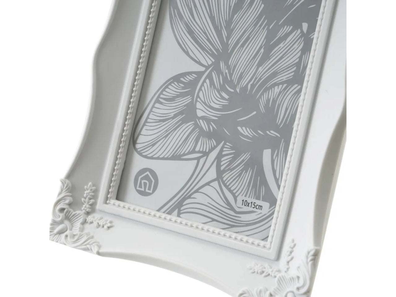 Cornice in plastica bianca stile shabby chic finestra foto 10x15 cm - Casaseleccion