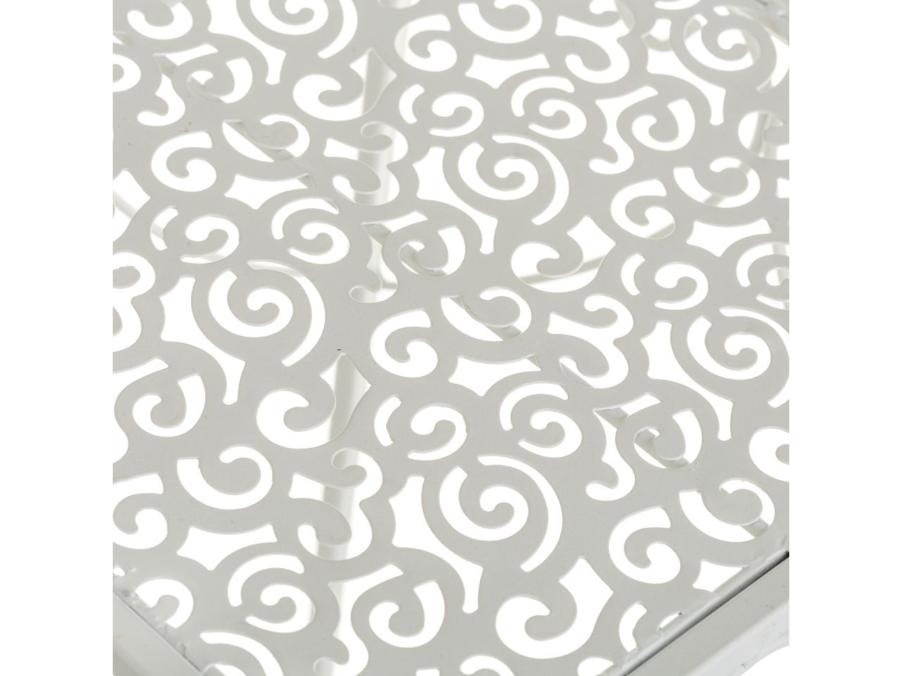 Tavolini colore bianco in metallo misure 28x28x65cm / 23x23x58cm / 18x18x51cm - la confezione comprende 3 tavolini