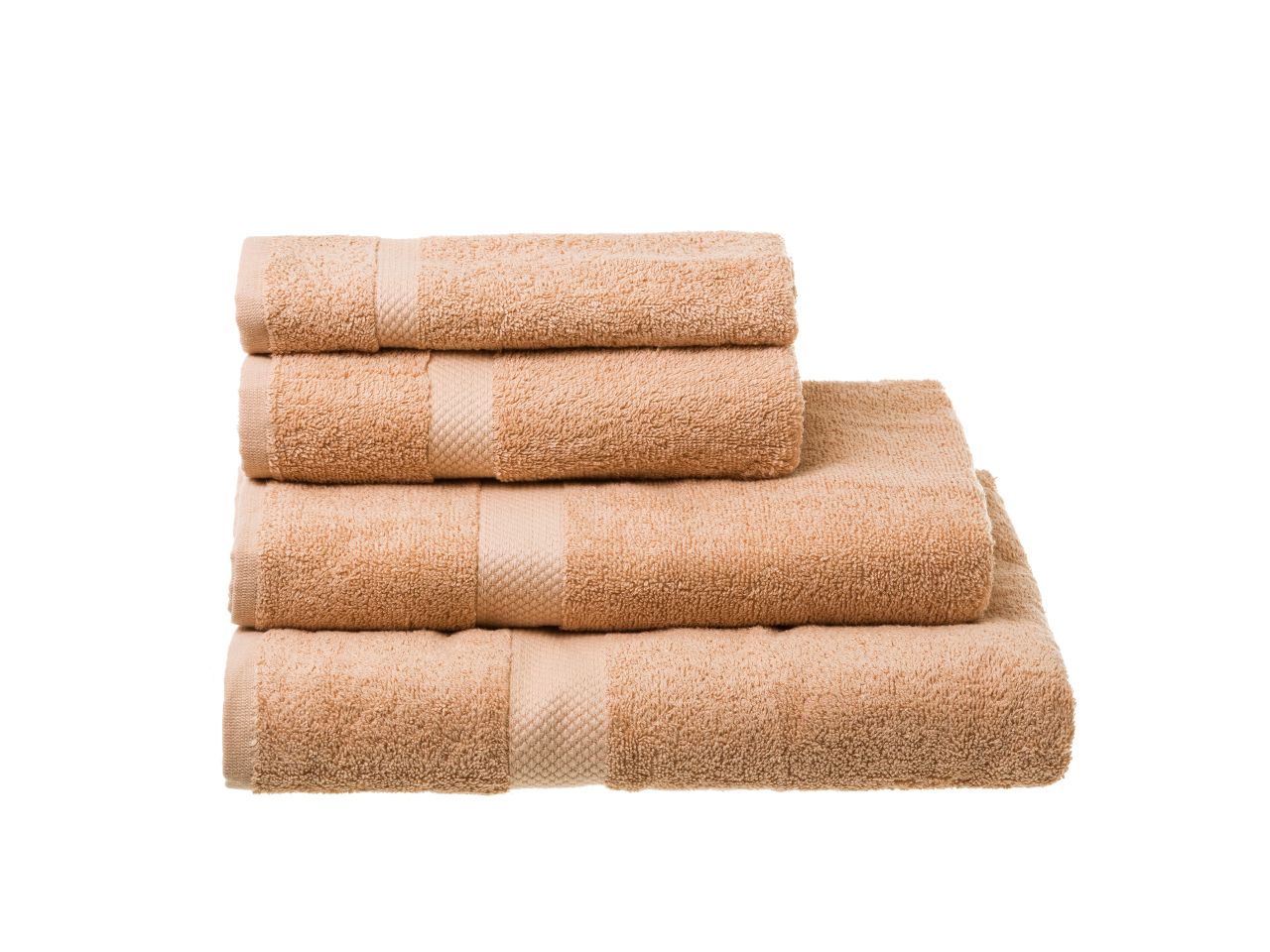 Telo doccia 100% cotone colore beige misura 70x140cm