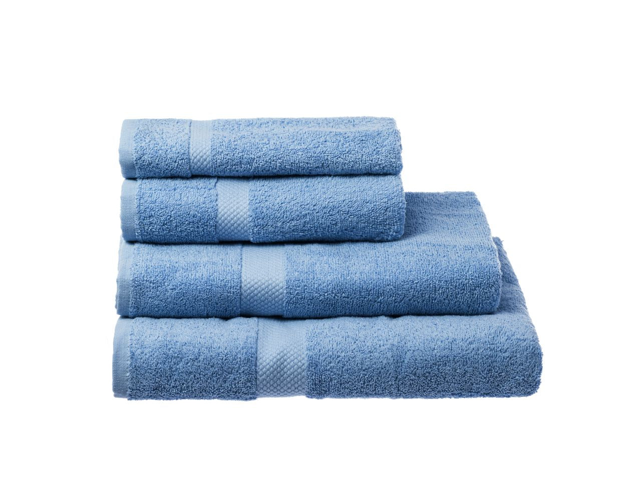 Asciugamano 100% cotone colore azzurro misura 30x50cm