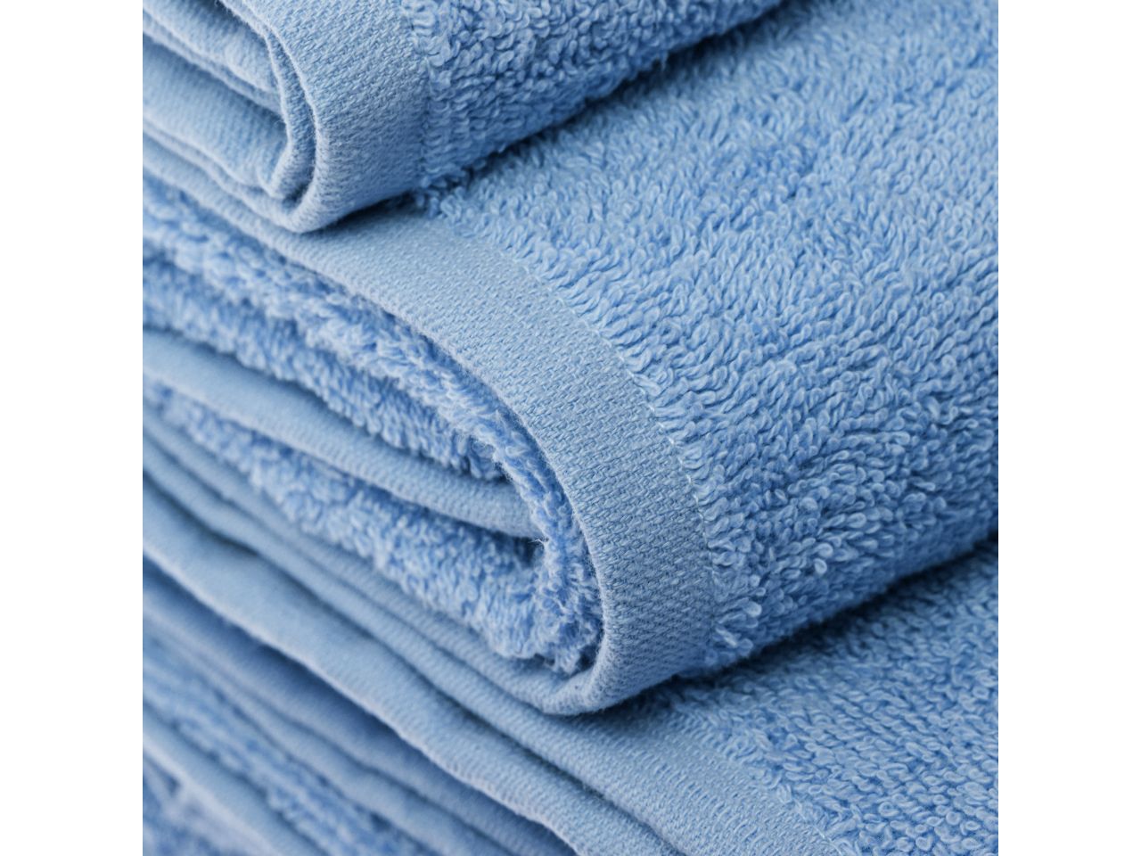 Asciugamano 100% cotone colore azzurro misura 30x50cm