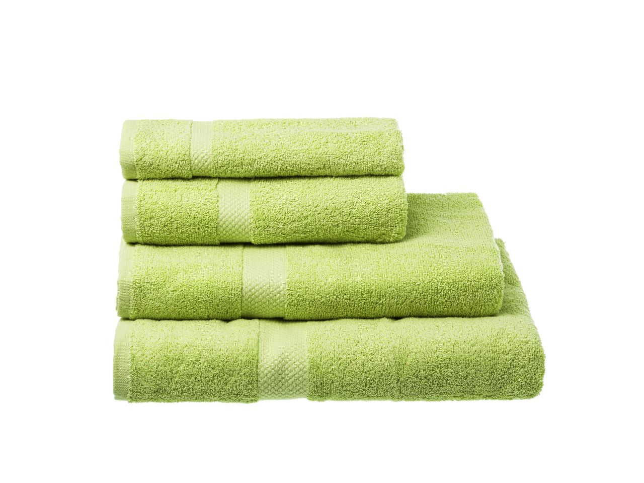 Telo docci 100% cotone colore lime misura 70x140cm