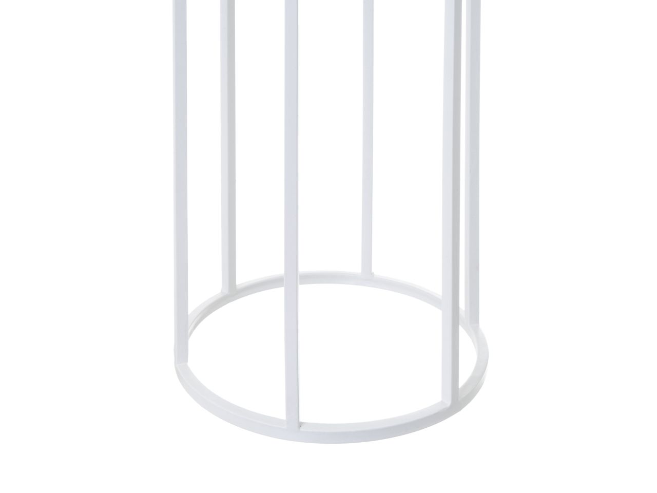 Tavolini colore bianco in metallo misura 31x31x81cm / 27x27x71cm / 23x23x62cm - la confezione comprende 3 tavolini