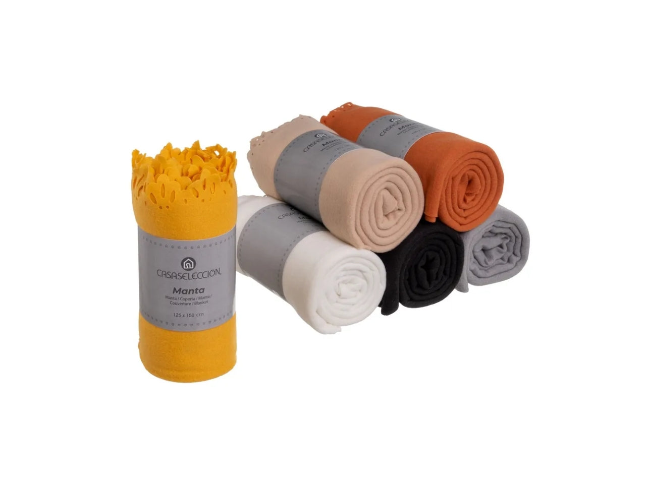 Coperta polare in 6 colori assortiti materiale poliestere misura 125x150cm uia