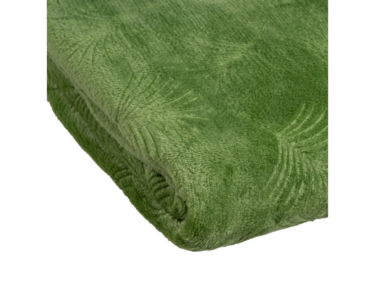 Coperta di flanella a rilievo colore verde misura 130x160cm uia
