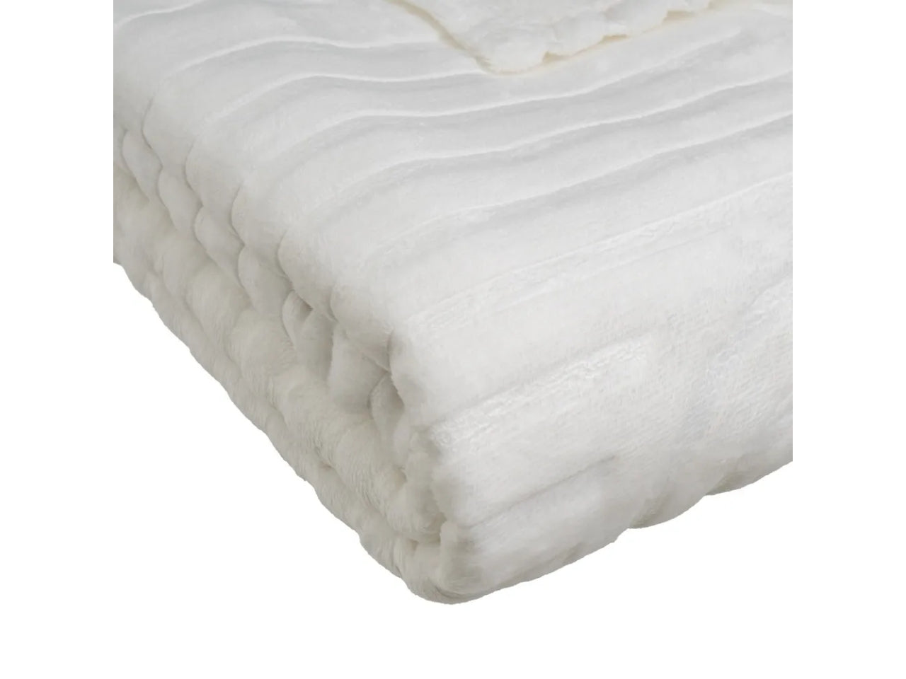 Coperta di flanella a rilievo colore naturale misura 130x160cm uia