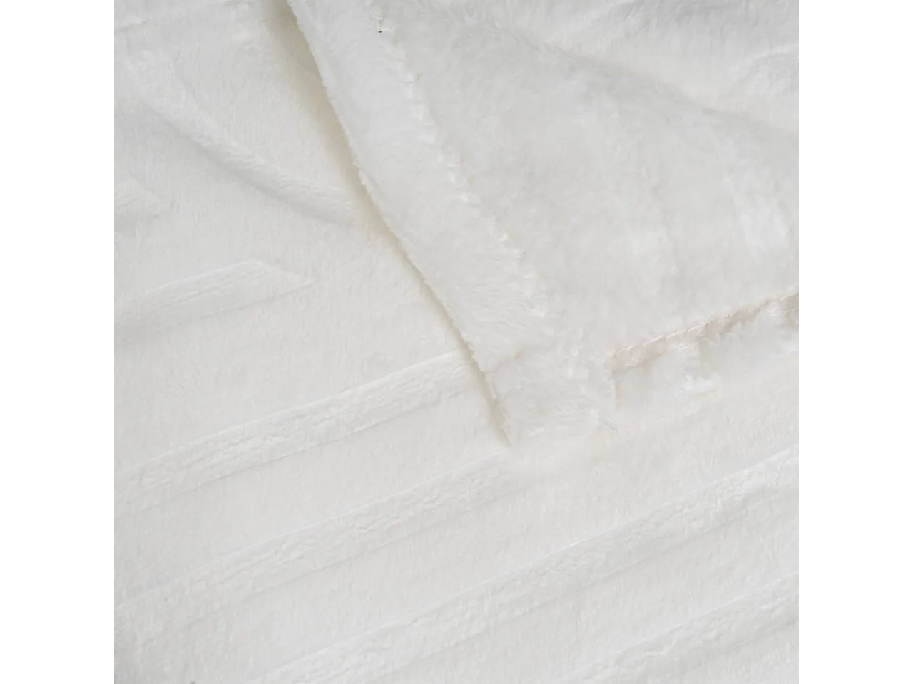 Coperta di flanella a rilievo colore naturale misura 130x160cm uia