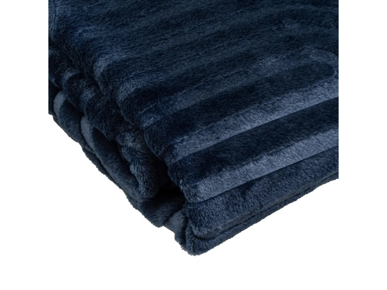 Coperta di flanella a rilievo in poliestere colore azzurro misura 130x160cm uia