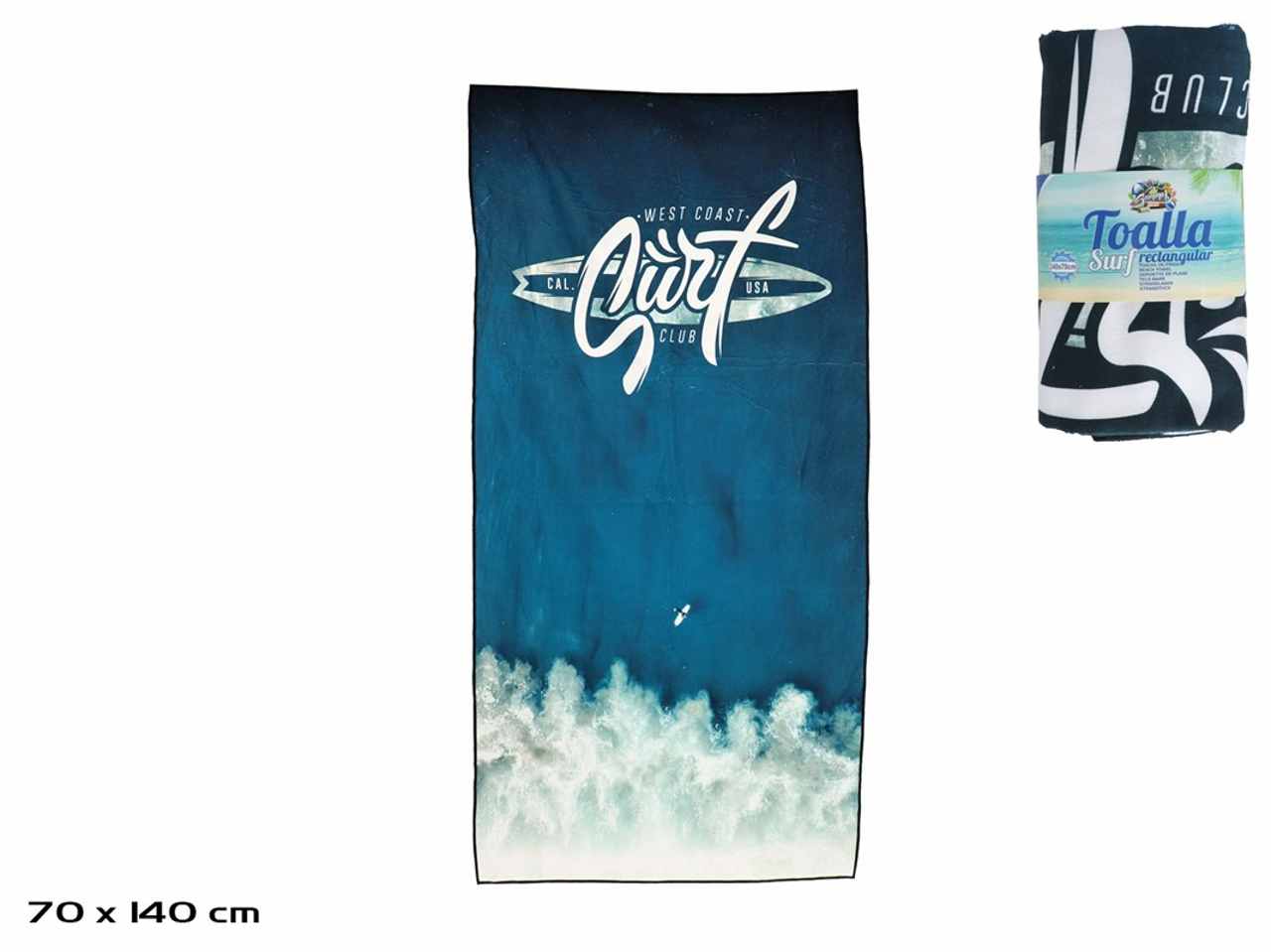Telo mare rettangolare 140x70cm surf