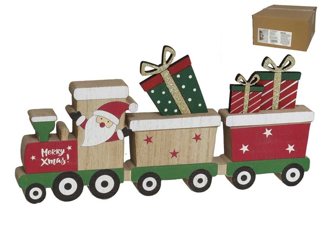 Treno natalizio decorativo 23x12 cm