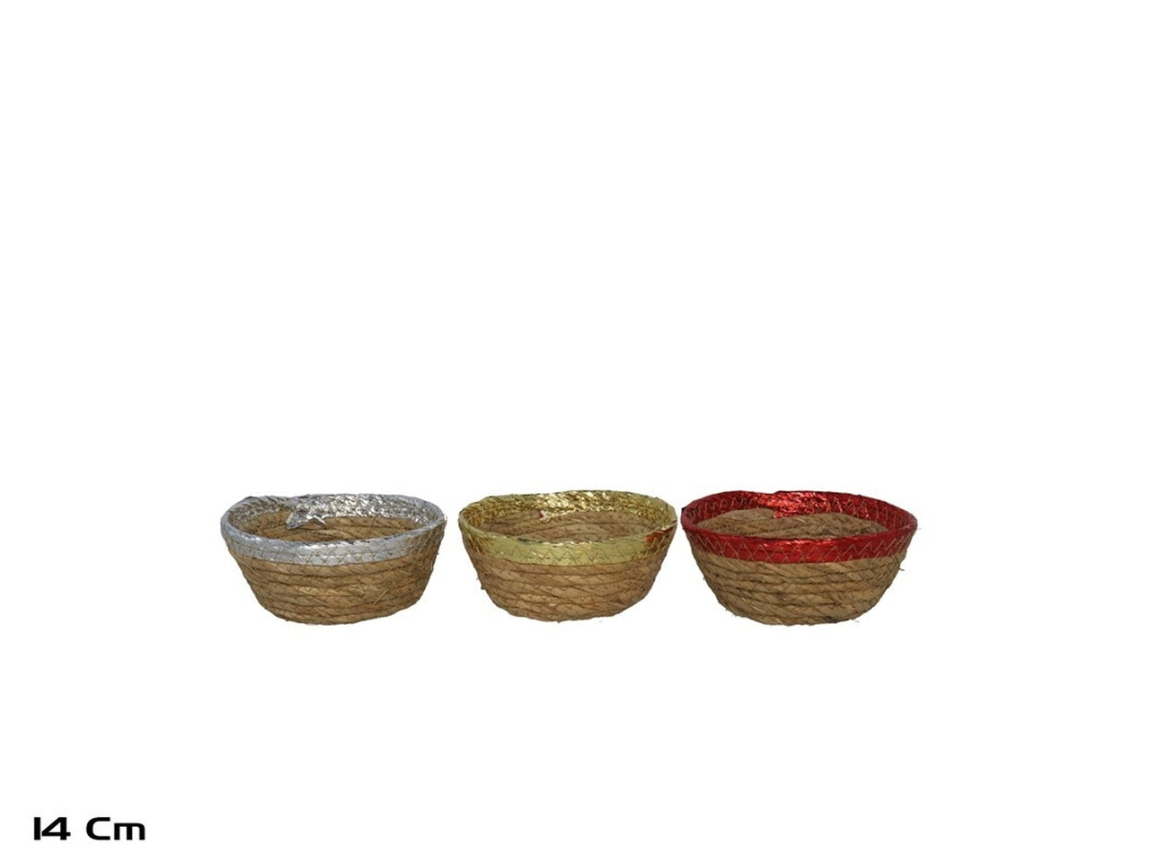 Cestino rotondo almagro 14x6cm-disponibile  in 3 assortimenti