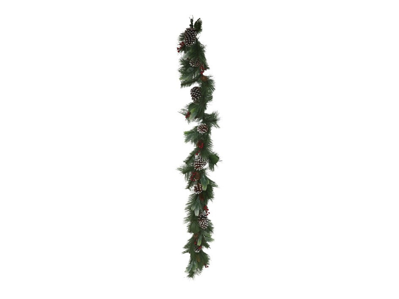 Ghirlanda neve di ananas con bacche 180cm