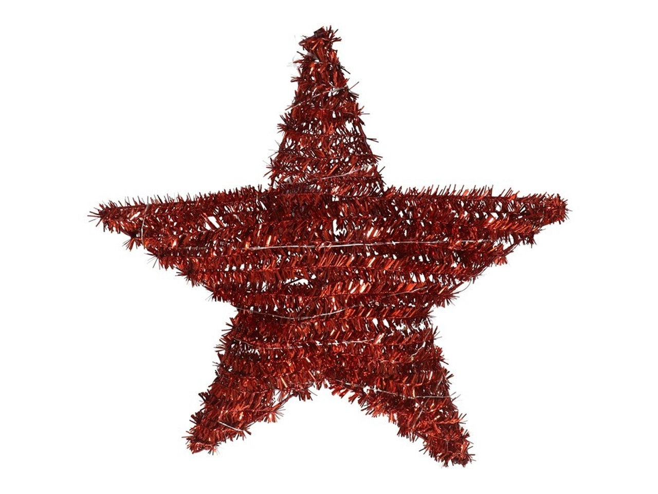 Stella natalizia in metallo con 40 led 30cm rosso