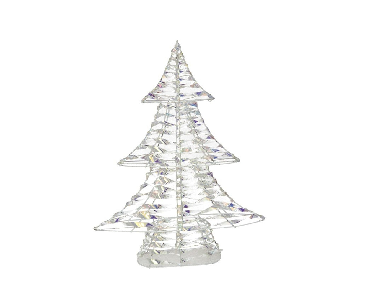 Albero di natale in metallo con 60 led 40cm multicolore