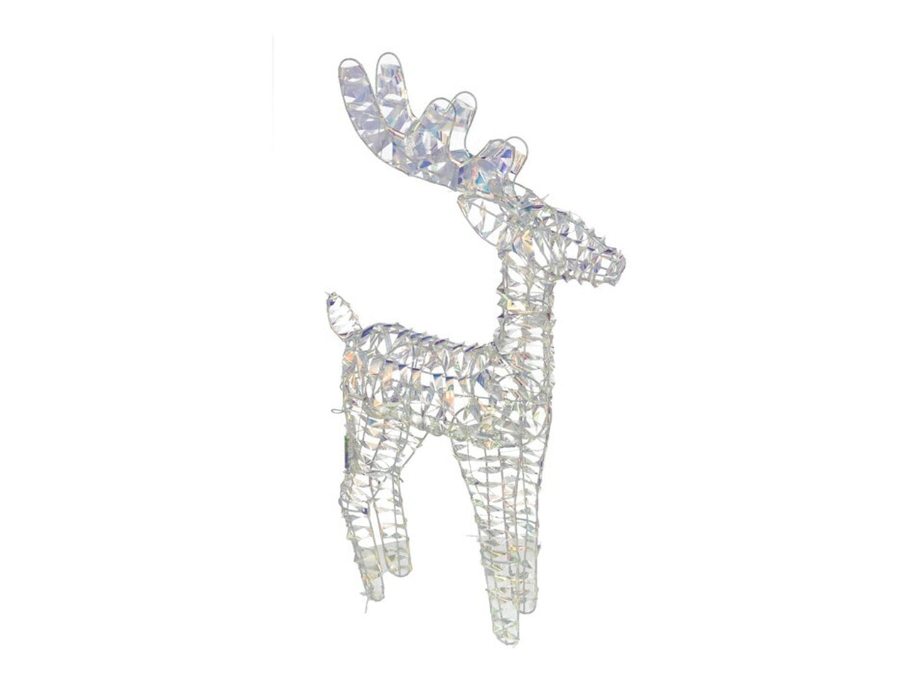 Renna natale in metallo 120 led 68cm multicolore